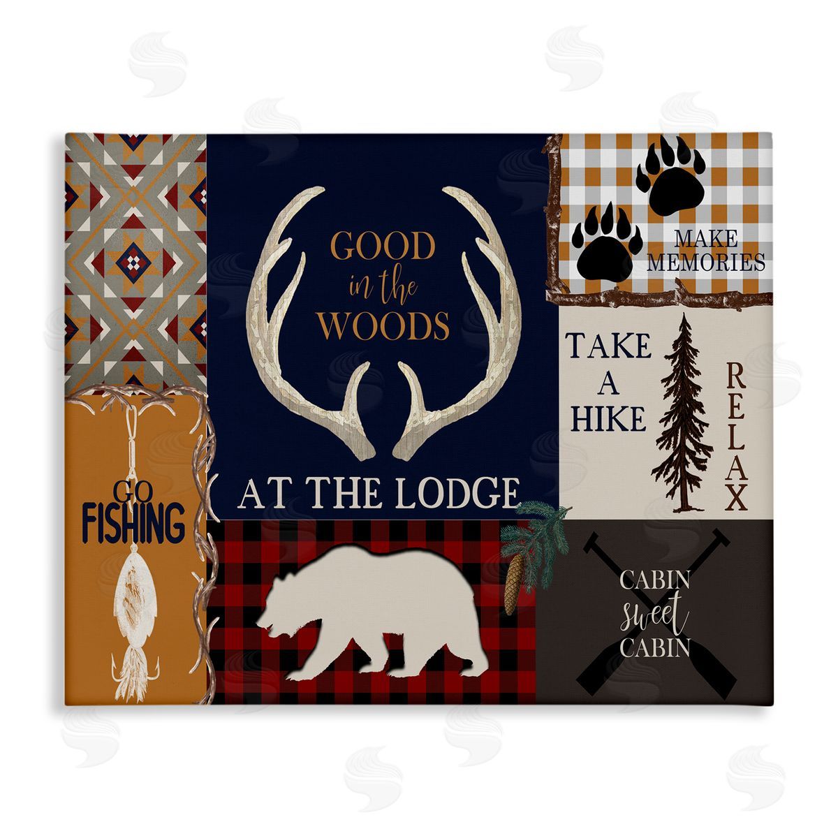 Good in Woods Animals Canvas Wall Art, Home Decor by Kim Allen