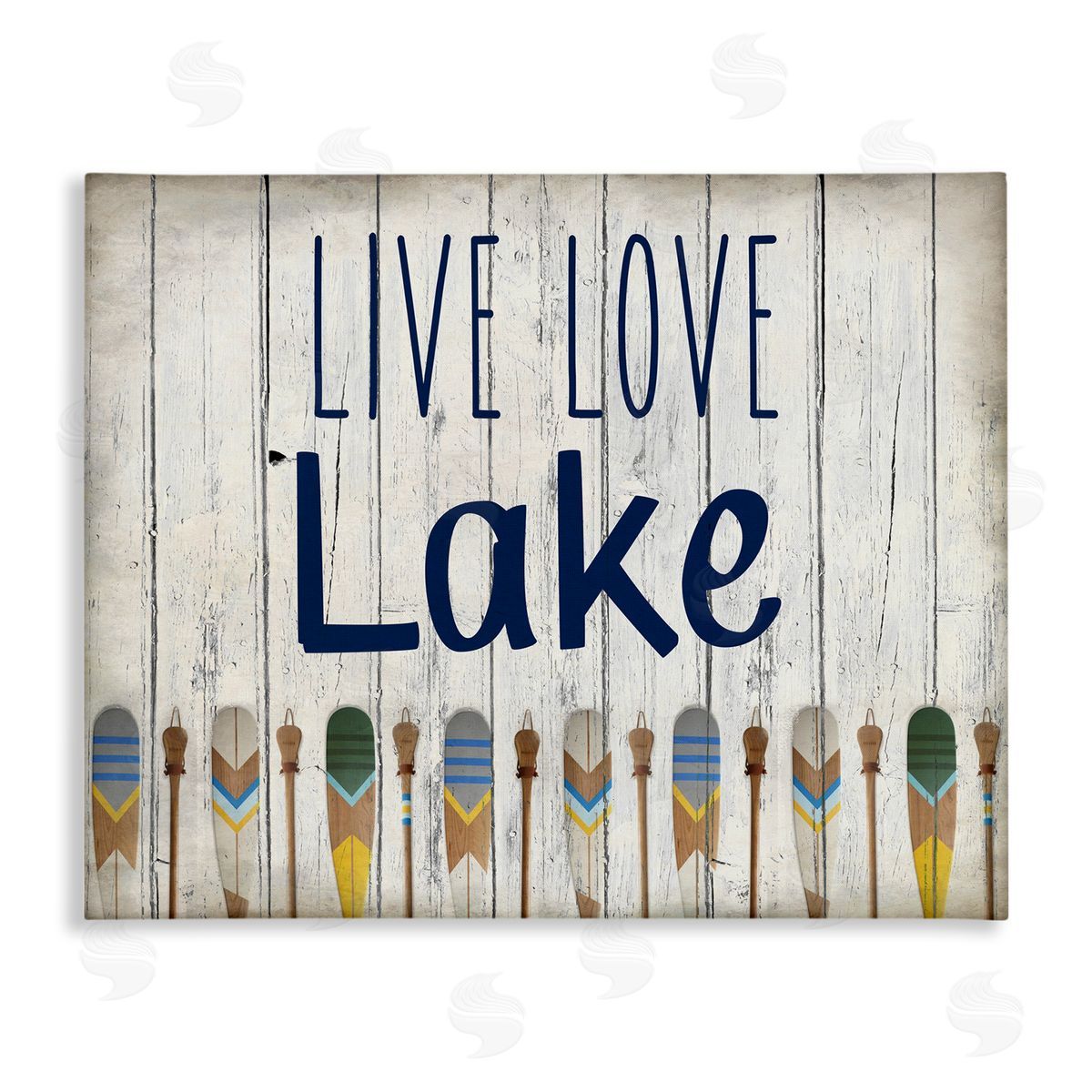 Live Love Lake Oars Canvas Wall Art, Home Decor by Kim Allen