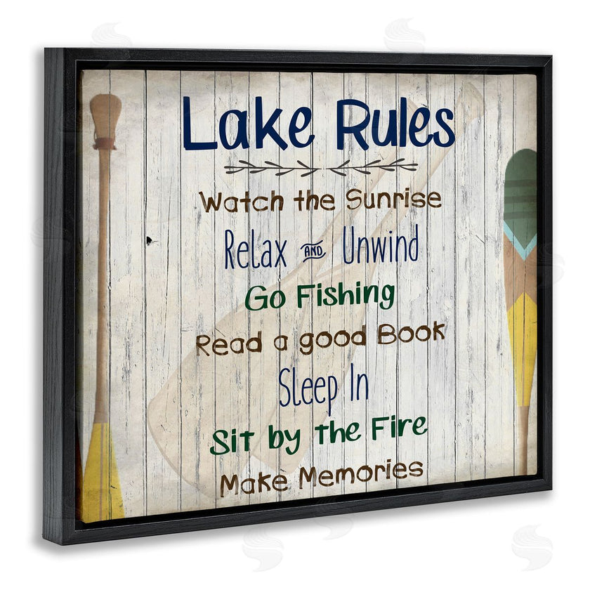 Kim Allen | Lake Rules List and Oars
