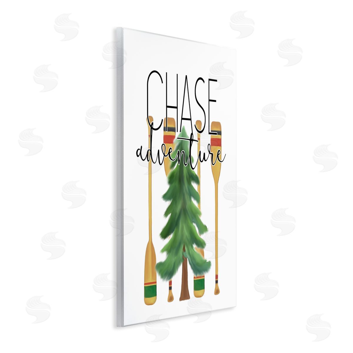 Chase Adventures Tree and Oars Wood Plaque Wall Art, Home Decor by Kim Allen