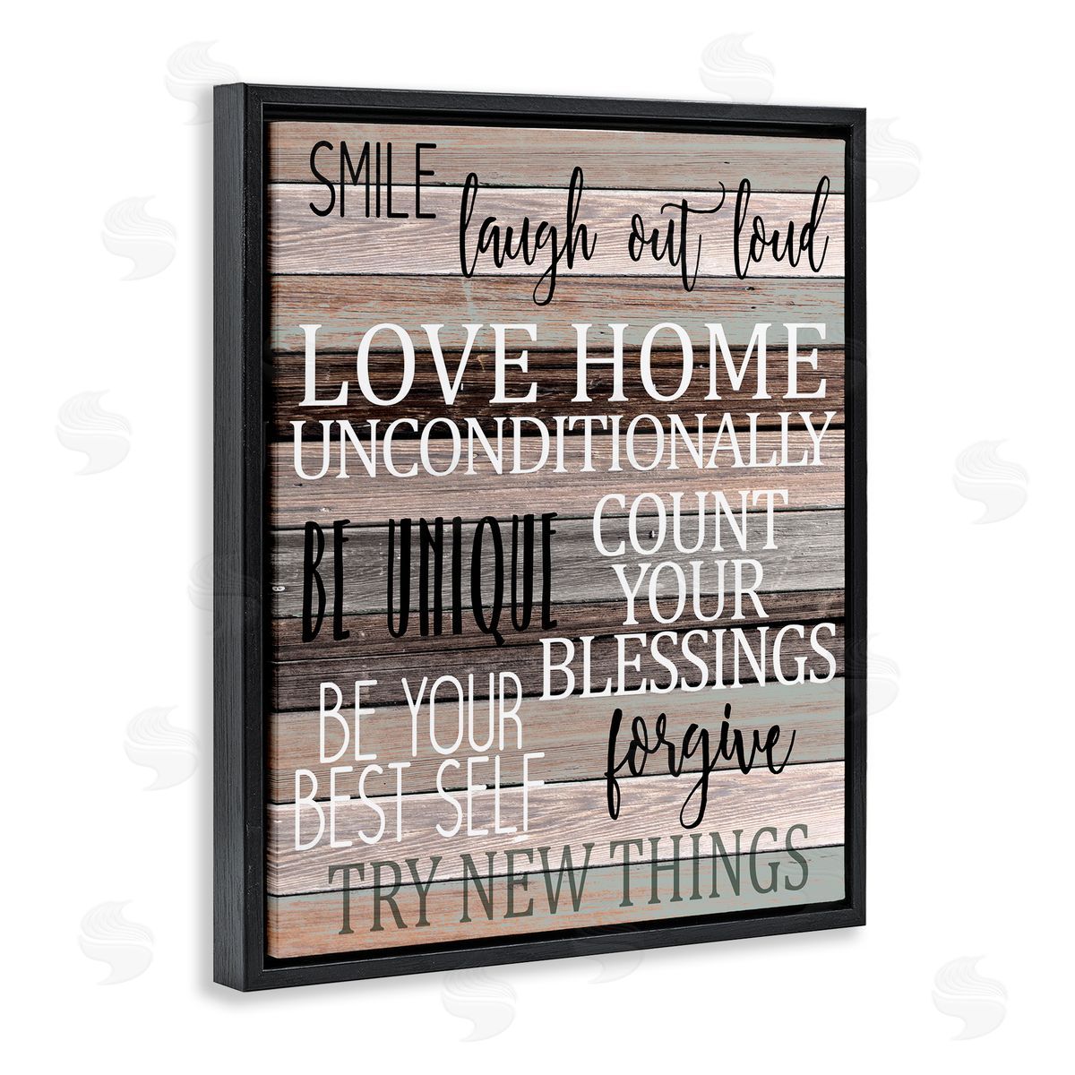 Inspirational Be You Phrases Black Floating Frame Canvas Wall Art, Home Decor by Kim Allen