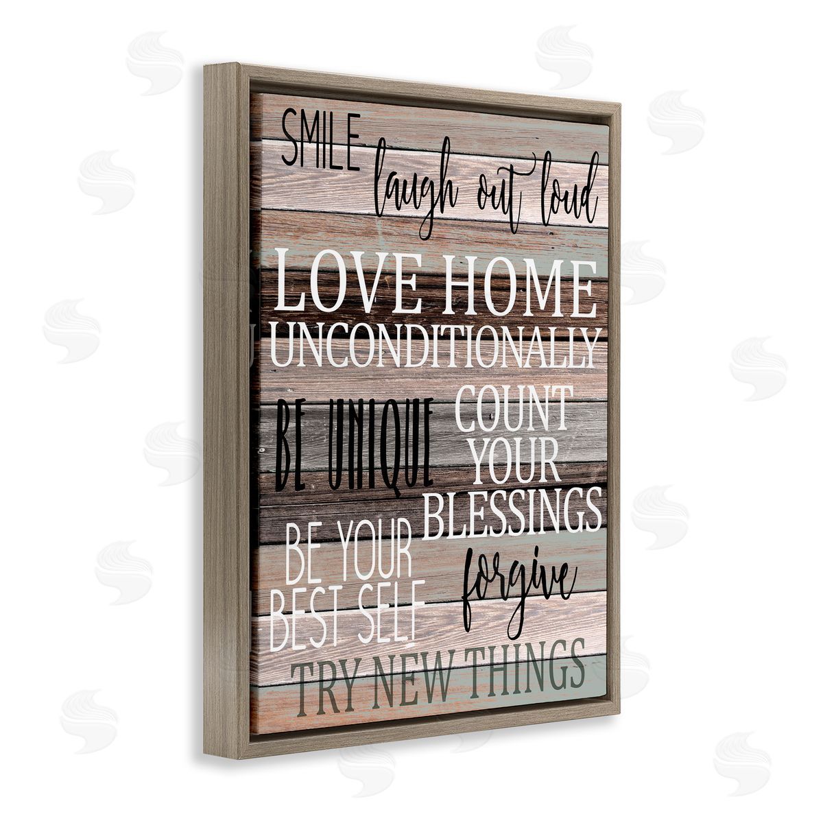 Inspirational Be You Phrases Brown Floating Frame Canvas Wall Art, Home Decor by Kim Allen