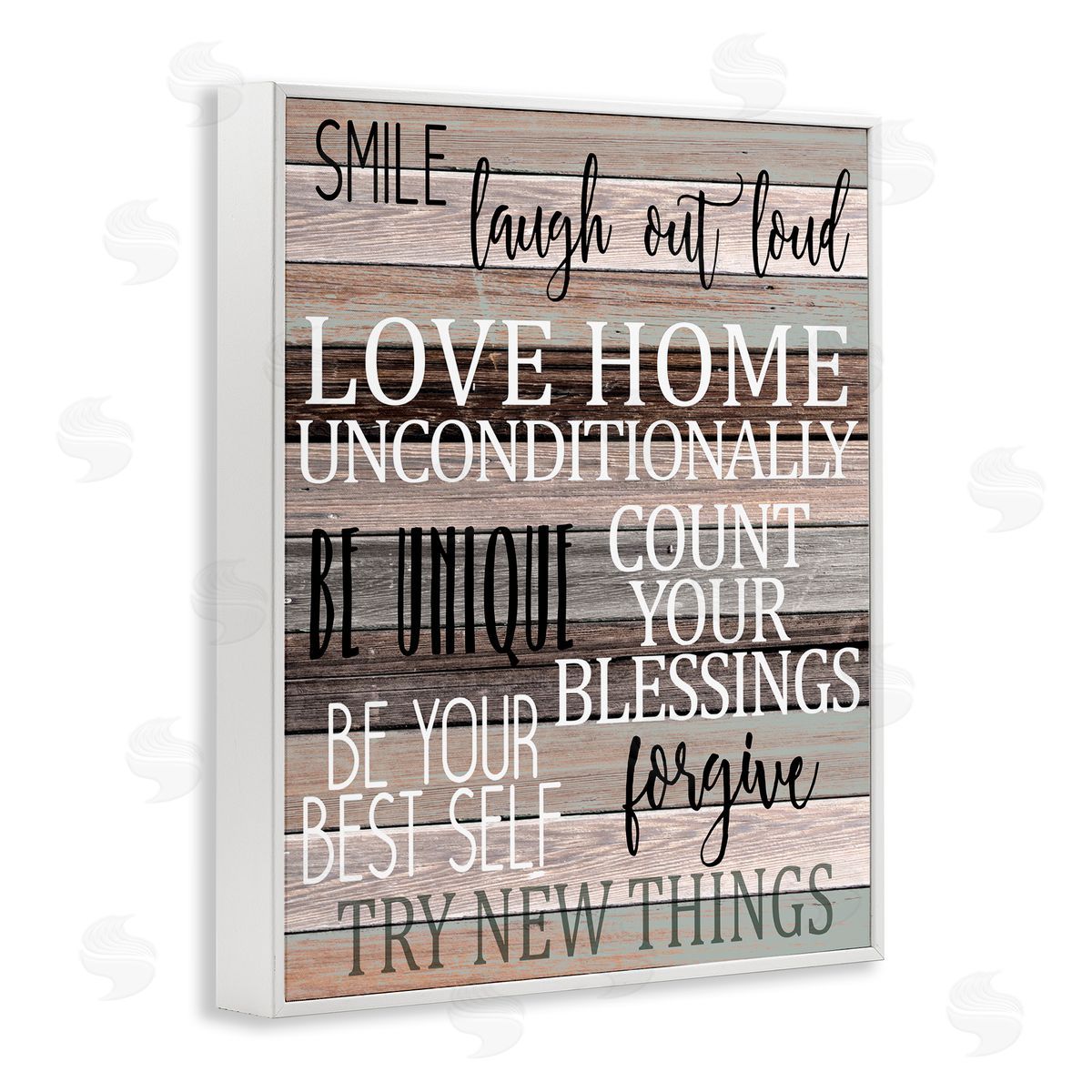 Inspirational Be You Phrases White Frame Print Wall Art, Home Decor by Kim Allen