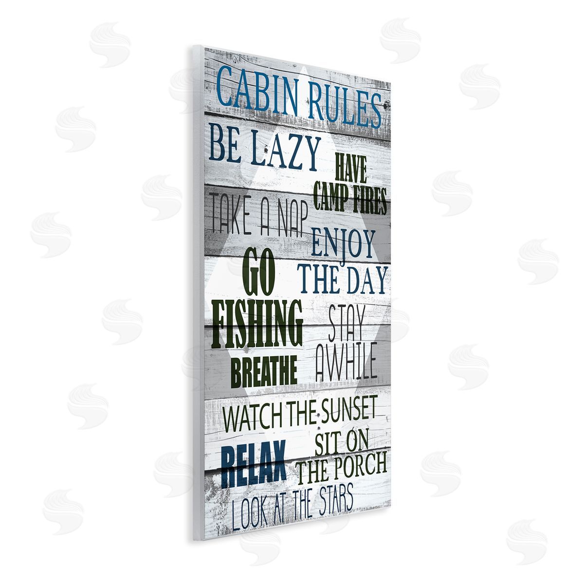 Cabin Rules Phrases Listed Wood Plaque Wall Art, Home Decor by Kim Allen