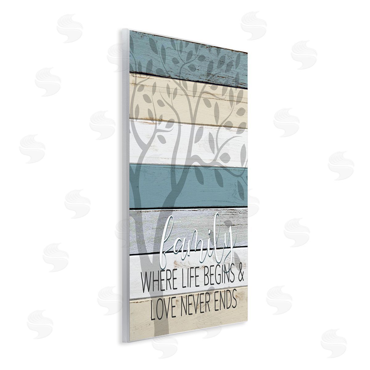 Family Begin and End Quote Wood Plaque Wall Art, Home Decor by Kim Allen