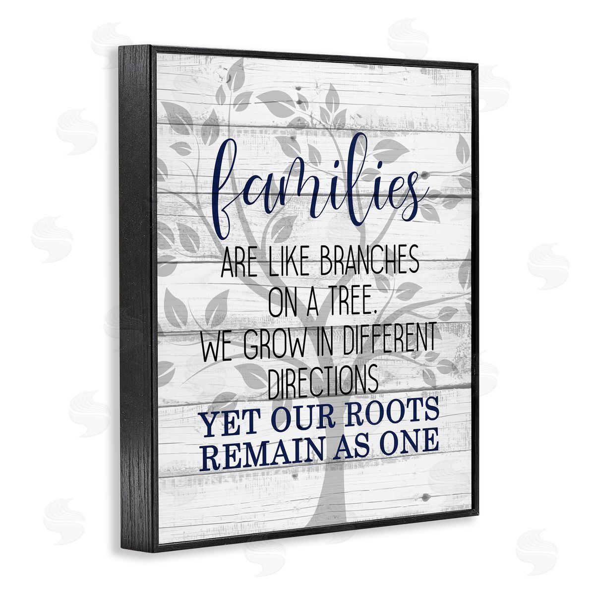 Family Branches and Roots Black Frame Print Wall Art, Home Decor by Kim Allen