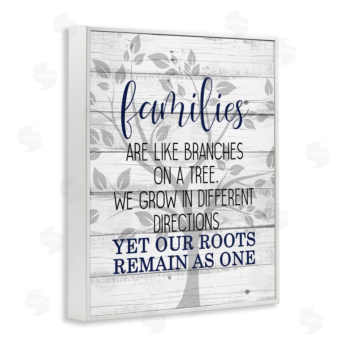 Family Branches and Roots White Frame Print Wall Art, Home Decor by Kim Allen
