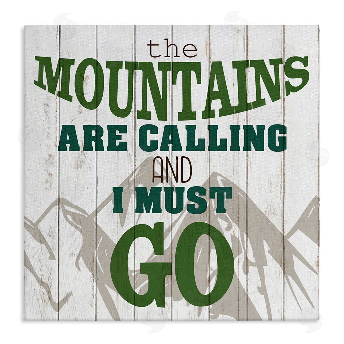 Mountains are Calling Quote Canvas Wall Art, Home Decor by Kim Allen