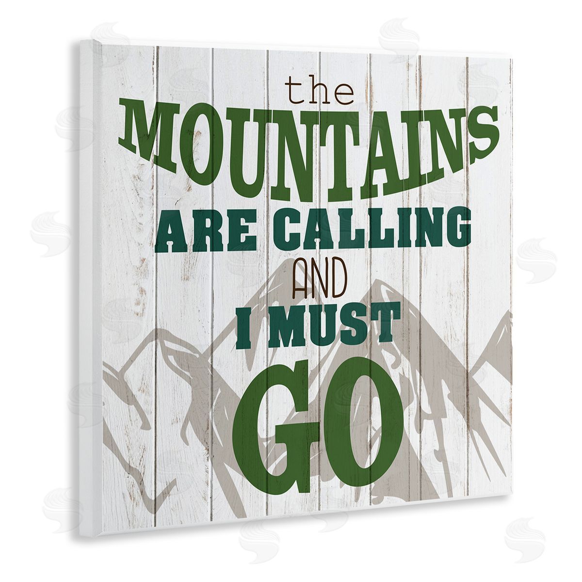 Mountains are Calling Quote Wood Plaque Wall Art, Home Decor by Kim Allen