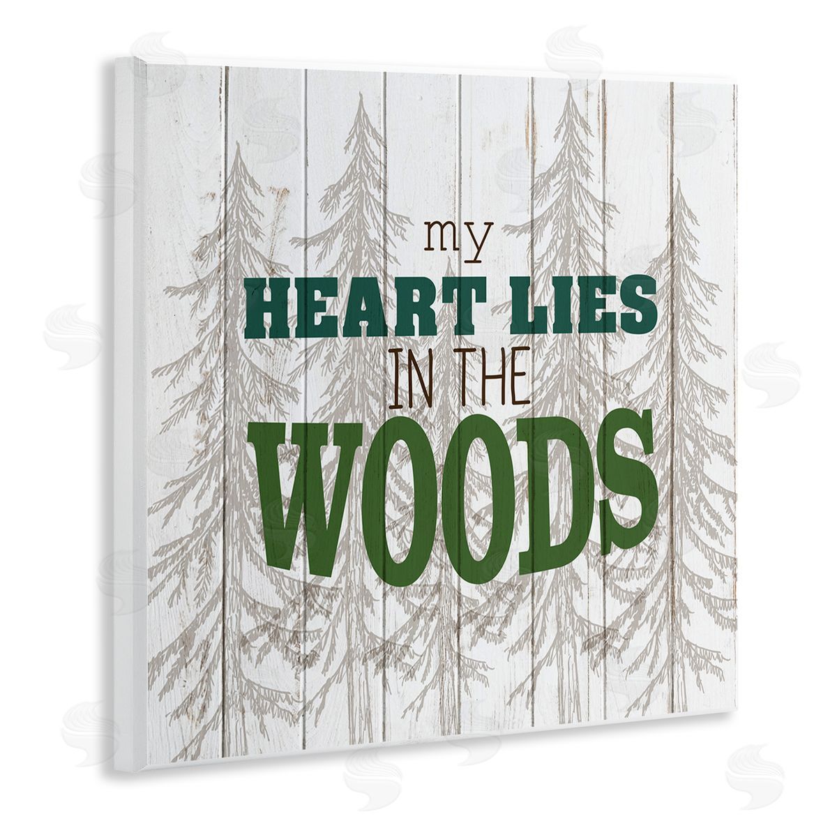 Heart Lies in Woods Quote Wood Plaque Wall Art, Home Decor by Kim Allen