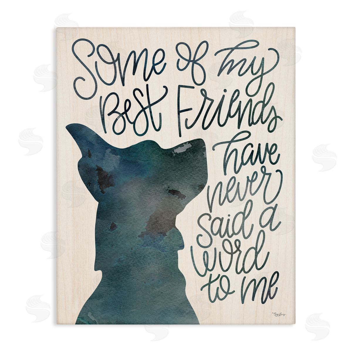 Best Friends Pet Dog Phrase Canvas Wall Art, Home Decor by Gigi Louise