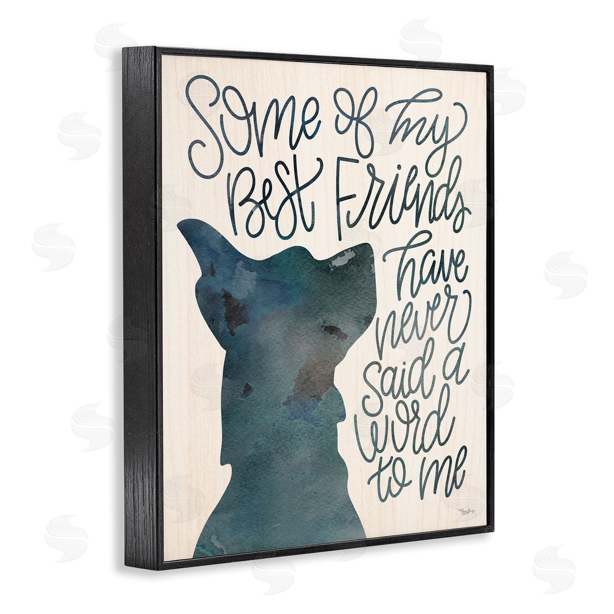 Best Friends Pet Dog Phrase Black Frame Print Wall Art, Home Decor by Gigi Louise