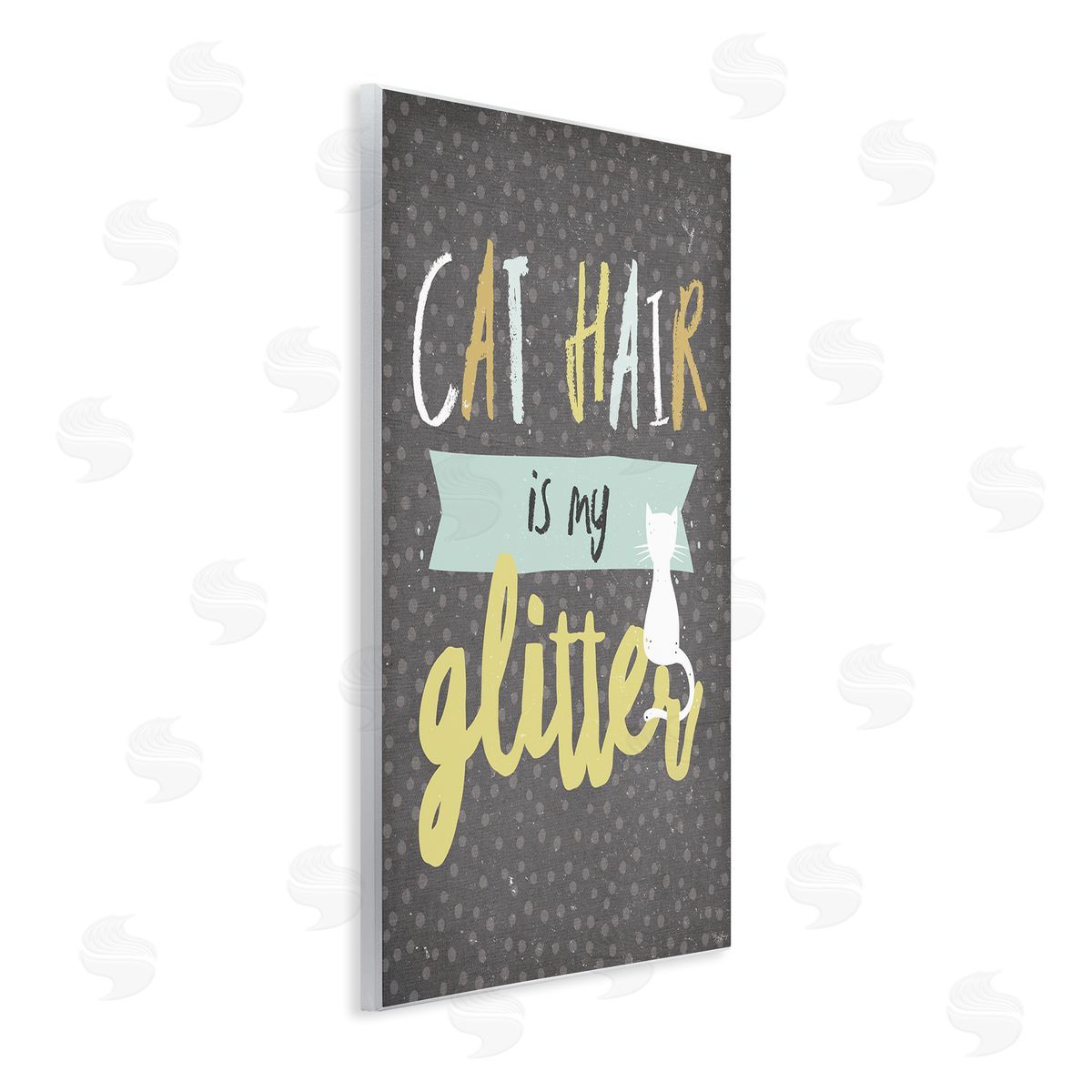 Cat Hair is My Glitter Wood Plaque Wall Art, Home Decor by Gigi Louise