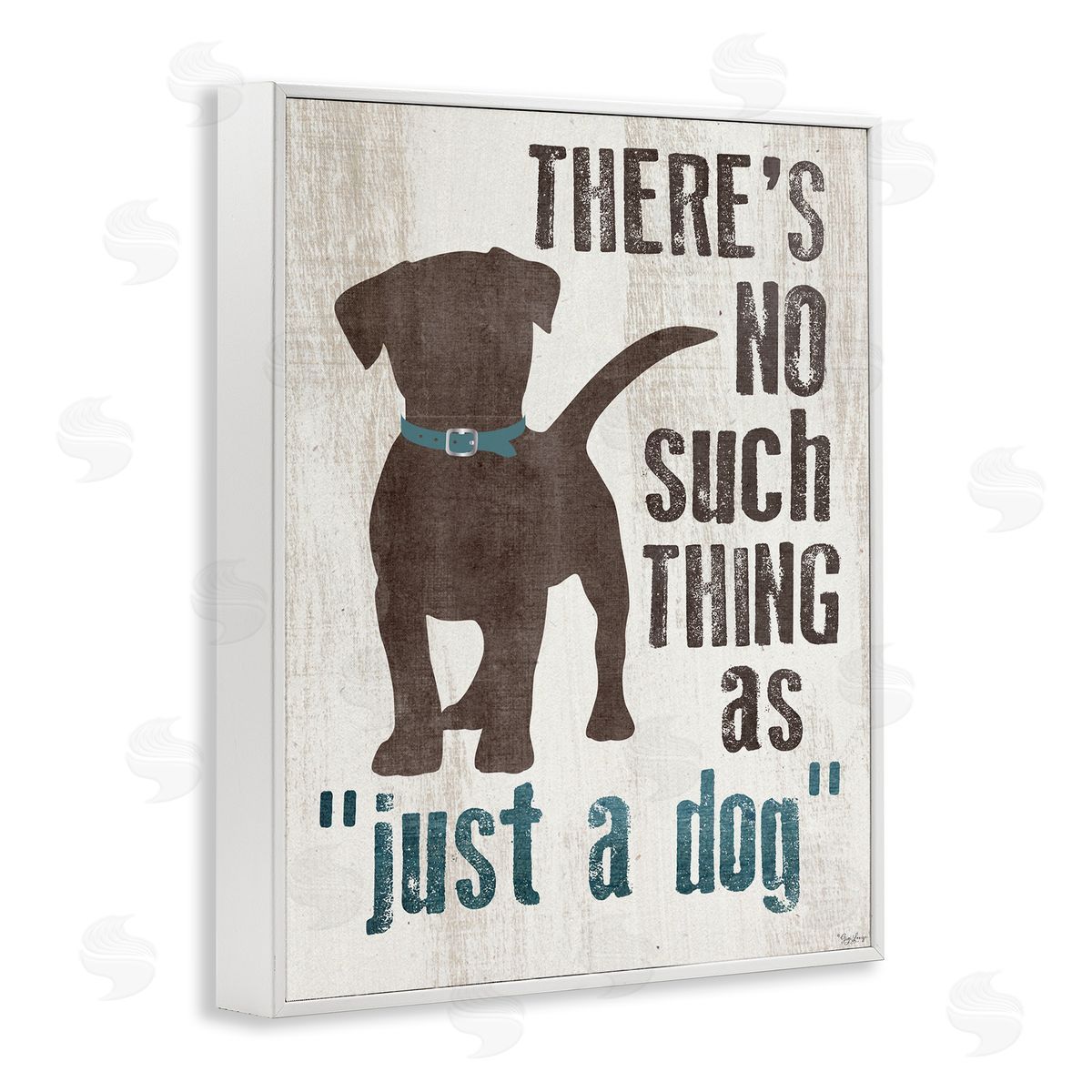 Not Just a Dog Phrase White Frame Print Wall Art, Home Decor by Gigi Louise