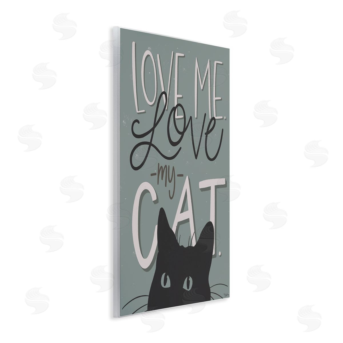 Love Me Love My Cat Wood Plaque Wall Art, Home Decor by Gigi Louise