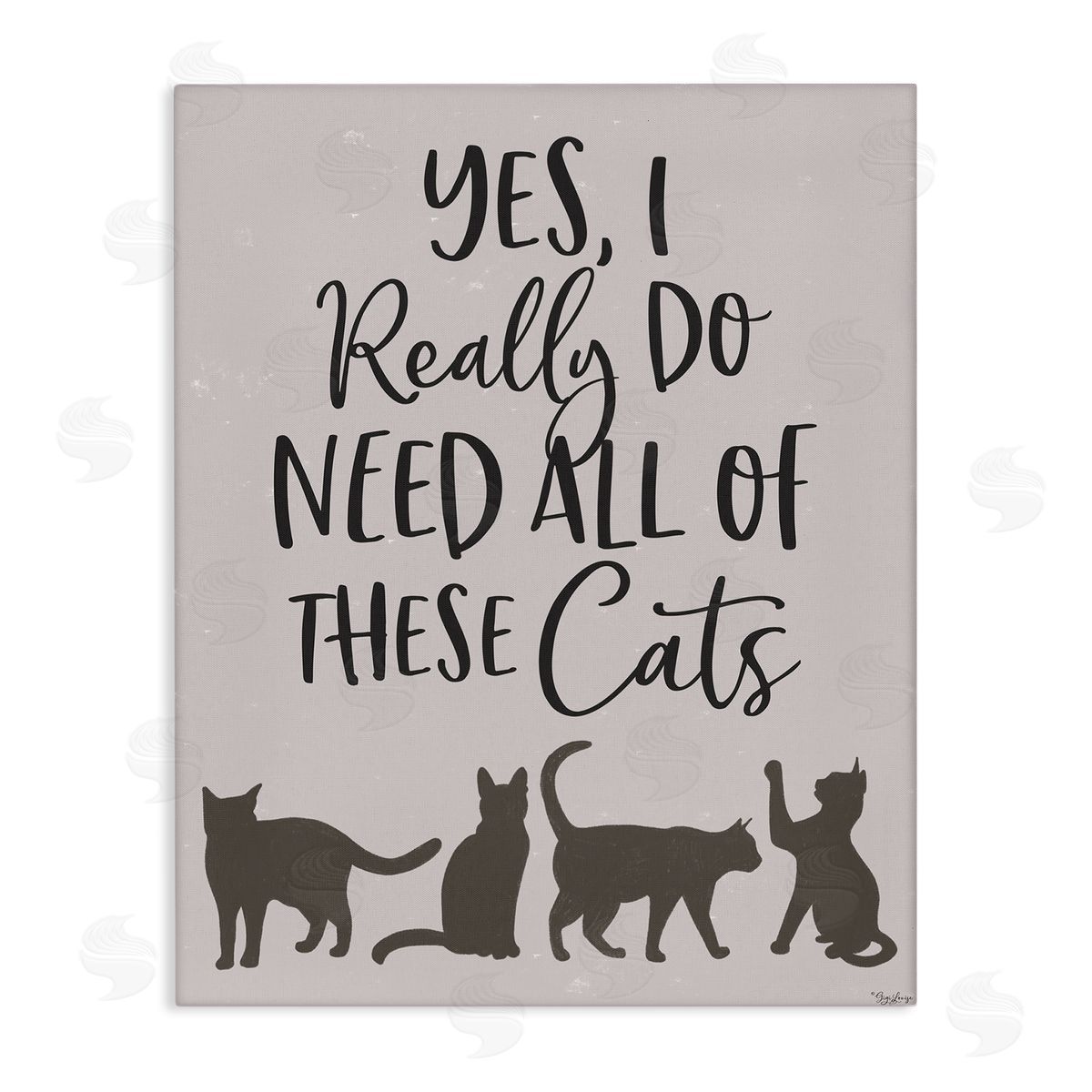 I Need All of These Cats Canvas Wall Art, Home Decor by Gigi Louise