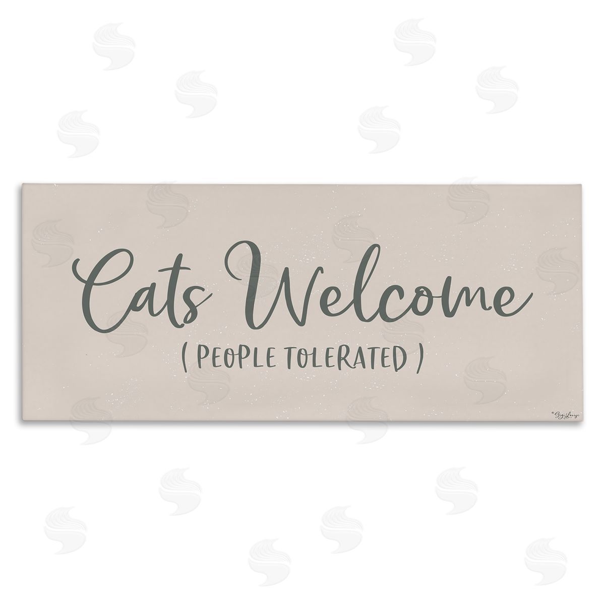 Cats Welcome People Tolerated Canvas Wall Art, Home Decor by Gigi Louise