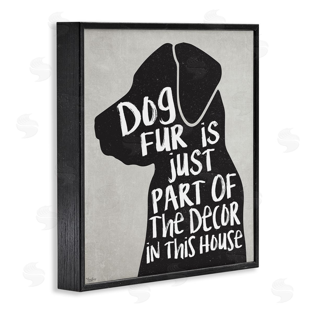 Dog Fur Funny Pet Phrase Black Frame Print Wall Art, Home Decor by Gigi Louise