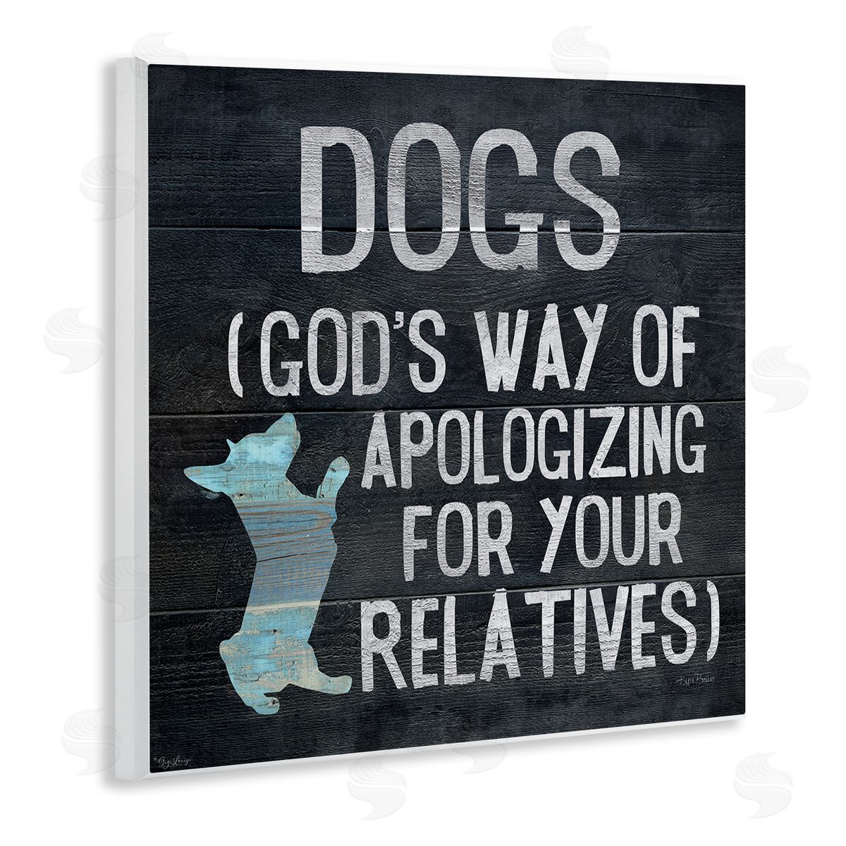 Dogs are God's Apology Phrase Wood Plaque Wall Art, Home Decor by Gigi Louise