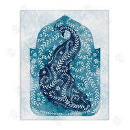 Ziwei Li | Peacock in Blue Arabesque Shape