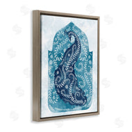 Ziwei Li | Peacock in Blue Arabesque Shape
