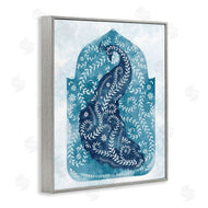 Ziwei Li | Peacock in Blue Arabesque Shape