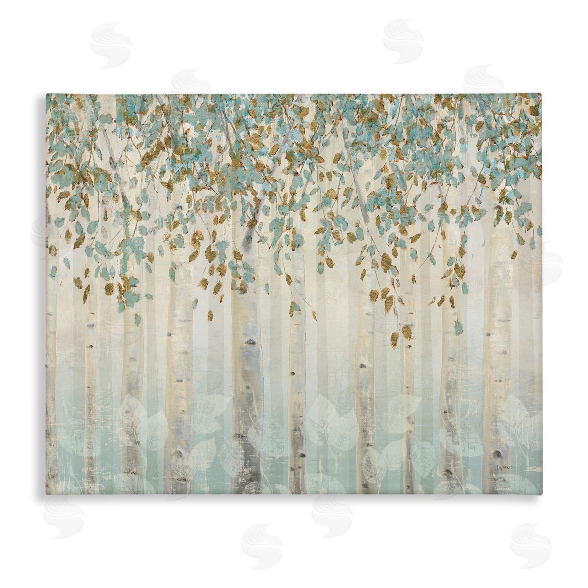 Abstract Soft Forest Leaves Trees Canvas Wall Art, Home Decor by James Wiens