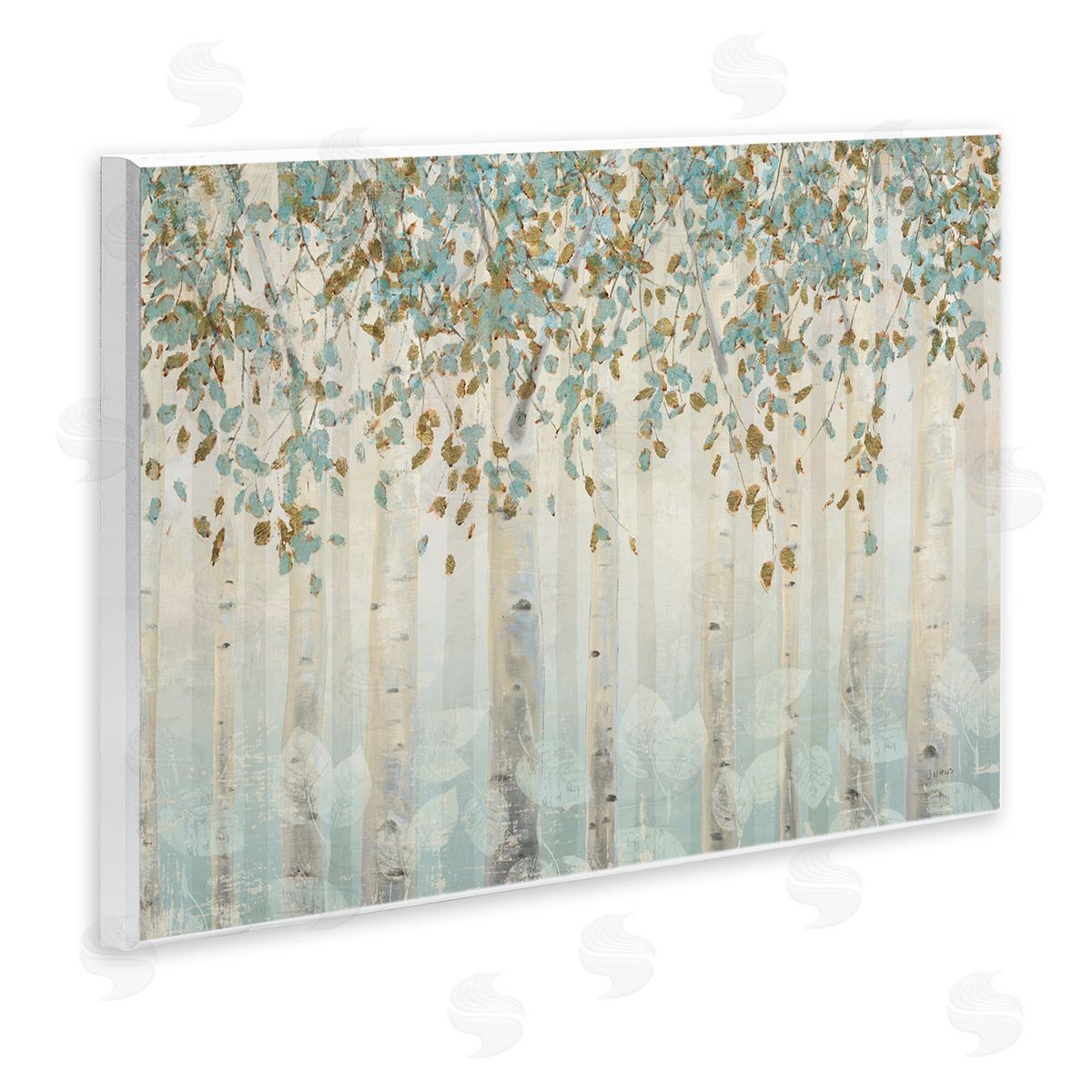 Abstract Soft Forest Leaves Trees Wood Plaque Wall Art, Home Decor by James Wiens