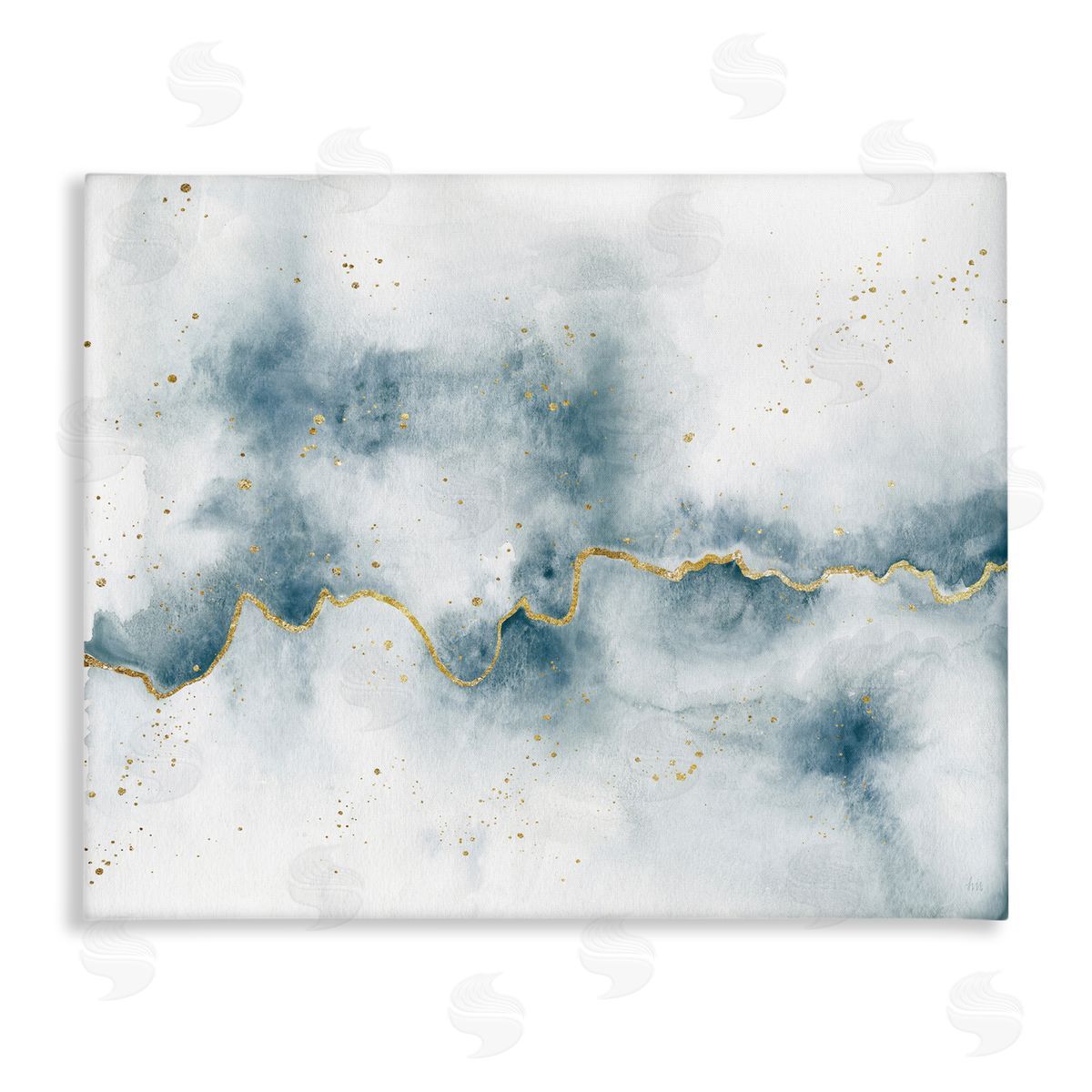 Abstract Clouds Splatter Accent Canvas Wall Art, Home Decor by Laura Marshall