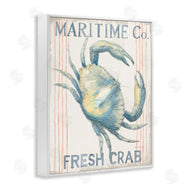 Danhui Nai | Nautical Crab Seafood Sign