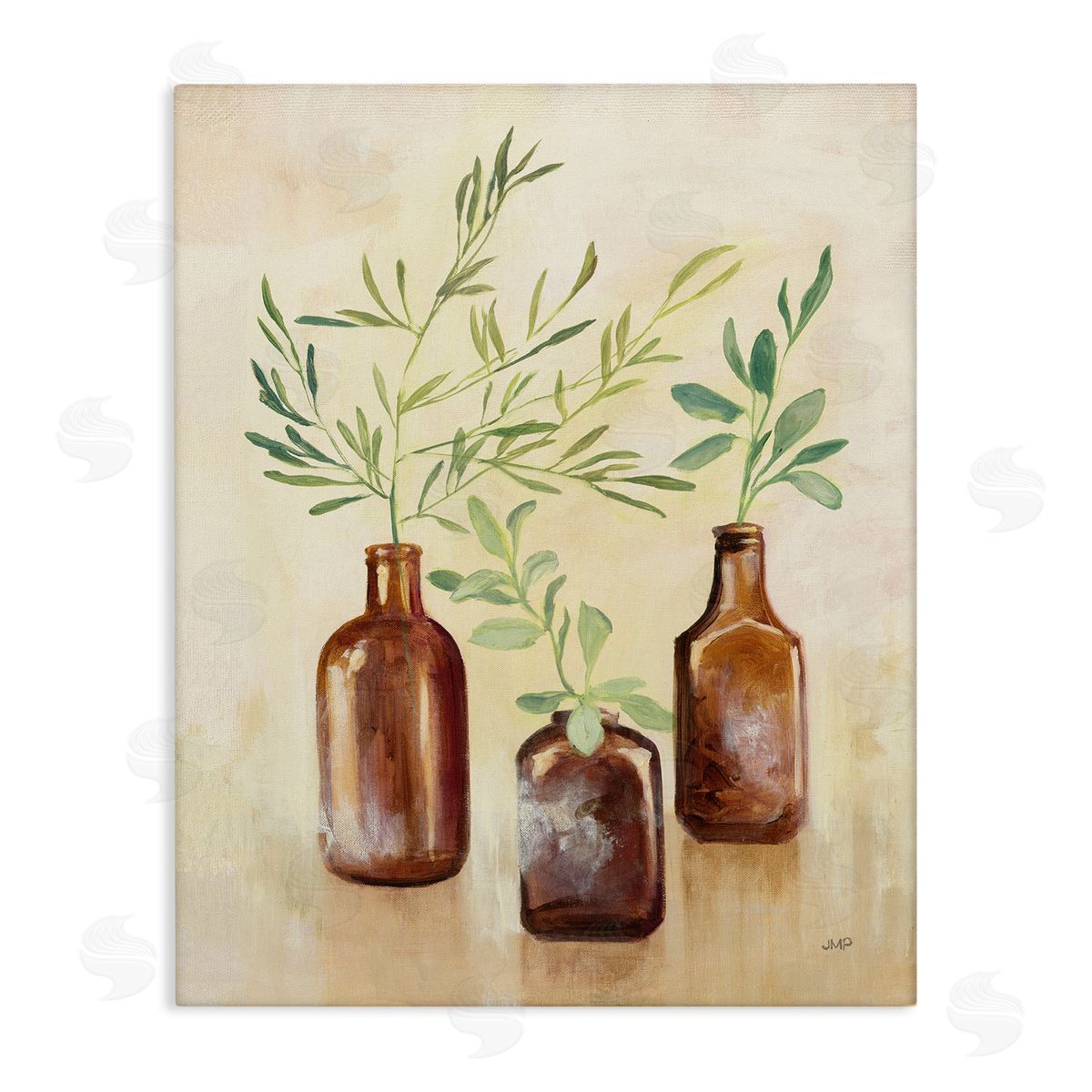 House Plants in Glass Jars Canvas Wall Art, Home Decor by Julia Purinton