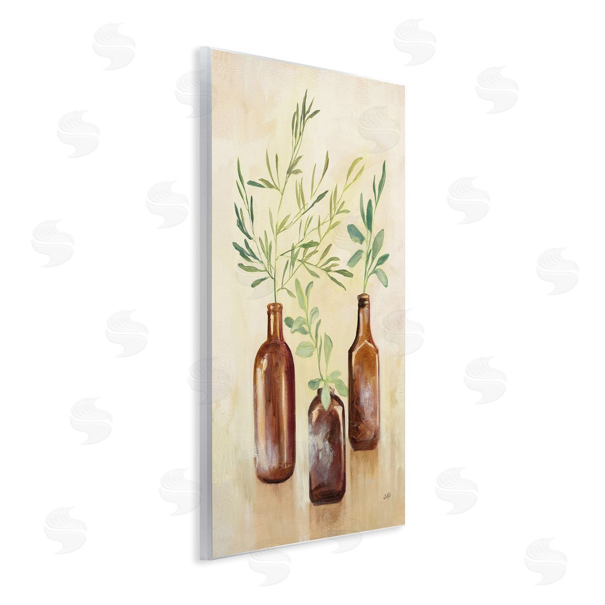 House Plants in Glass Jars Wood Plaque Wall Art, Home Decor by Julia Purinton