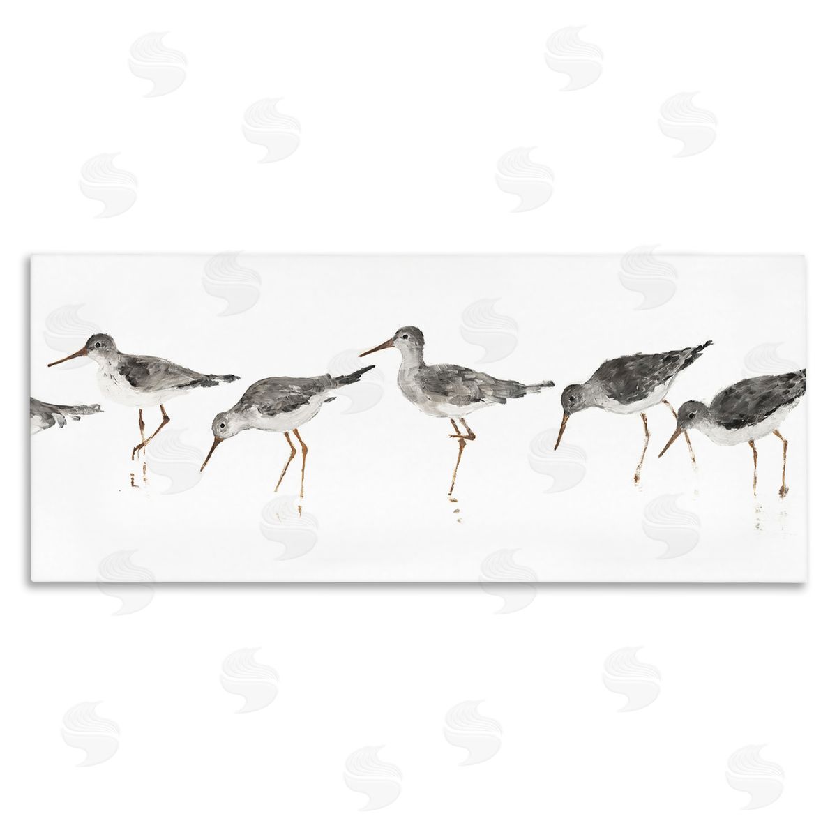 Minimal Beach Bird Sandpipers Canvas Wall Art, Home Decor by Avery Tillmore