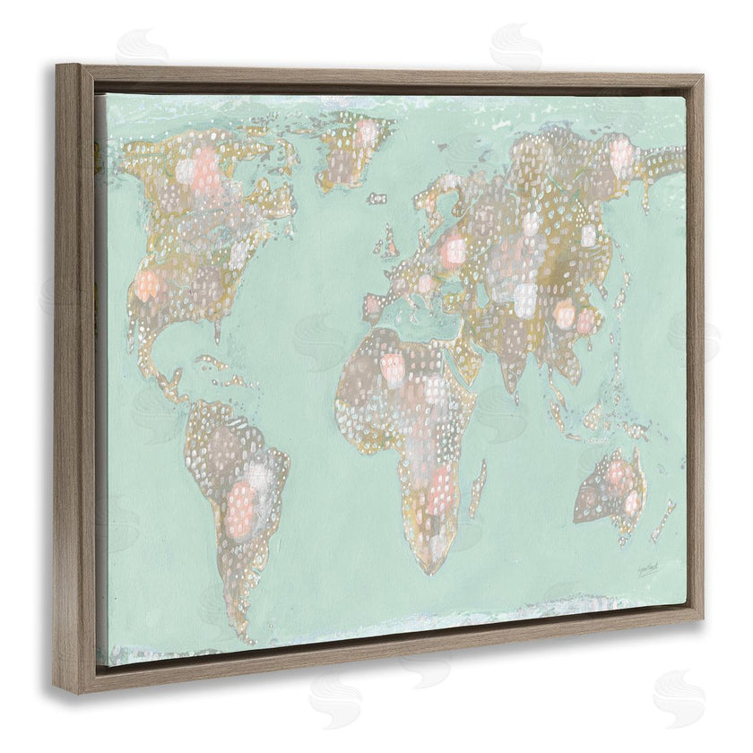 Lynn Mack | Abstract Mint World Map