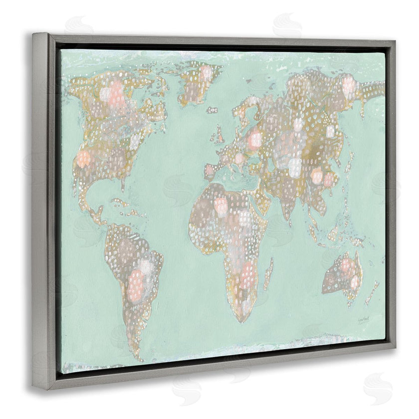 Lynn Mack | Abstract Mint World Map