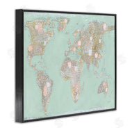 Lynn Mack | Abstract Mint World Map