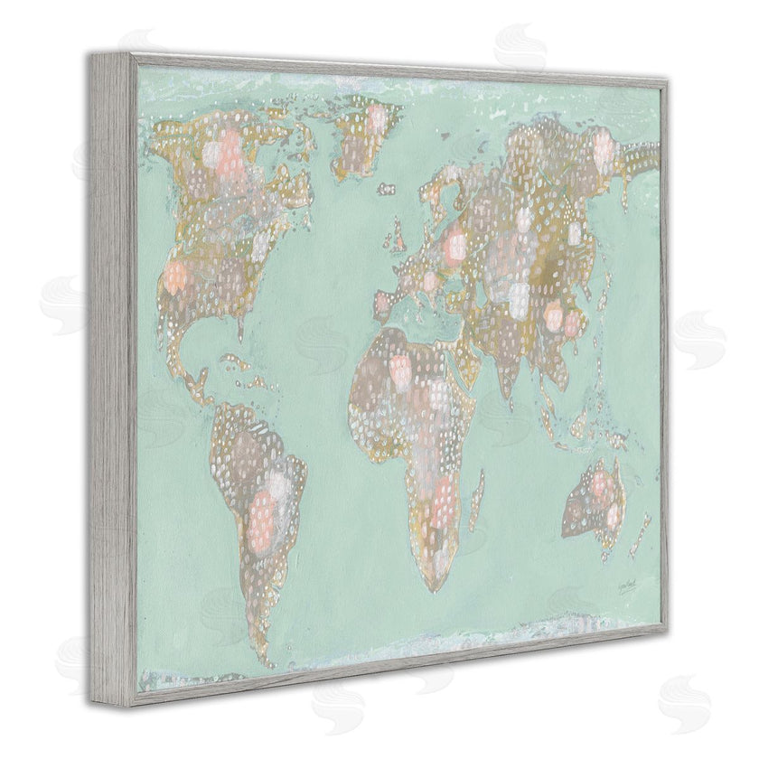 Lynn Mack | Abstract Mint World Map