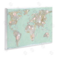 Lynn Mack | Abstract Mint World Map
