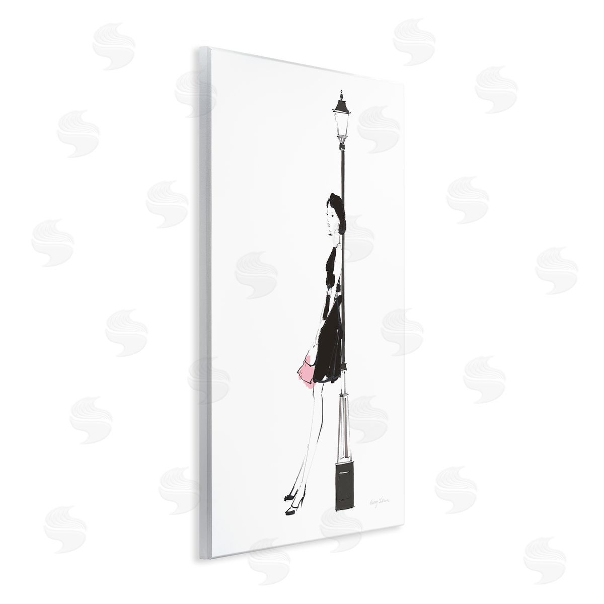 Parisian Female Light Post Wood Plaque Wall Art, Home Decor by Avery Tillmon
