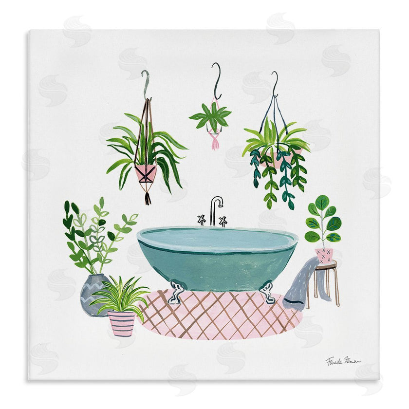 Farida Zaman | Claw Bath with Hanging Plants