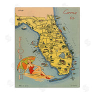 Wild Apple Portfolio | Florida Map Retro Beach