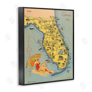 Wild Apple Portfolio | Florida Map Retro Beach