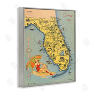 Wild Apple Portfolio | Florida Map Retro Beach