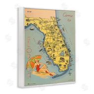 Wild Apple Portfolio | Florida Map Retro Beach