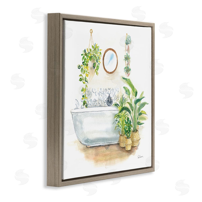 Sue Schlabach | Serene Bathroom Interior with Greenery