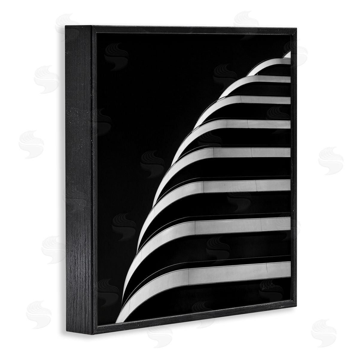 Modern Curved Building Photography Black Frame Print Wall Art, Home Decor by Andre Eichman