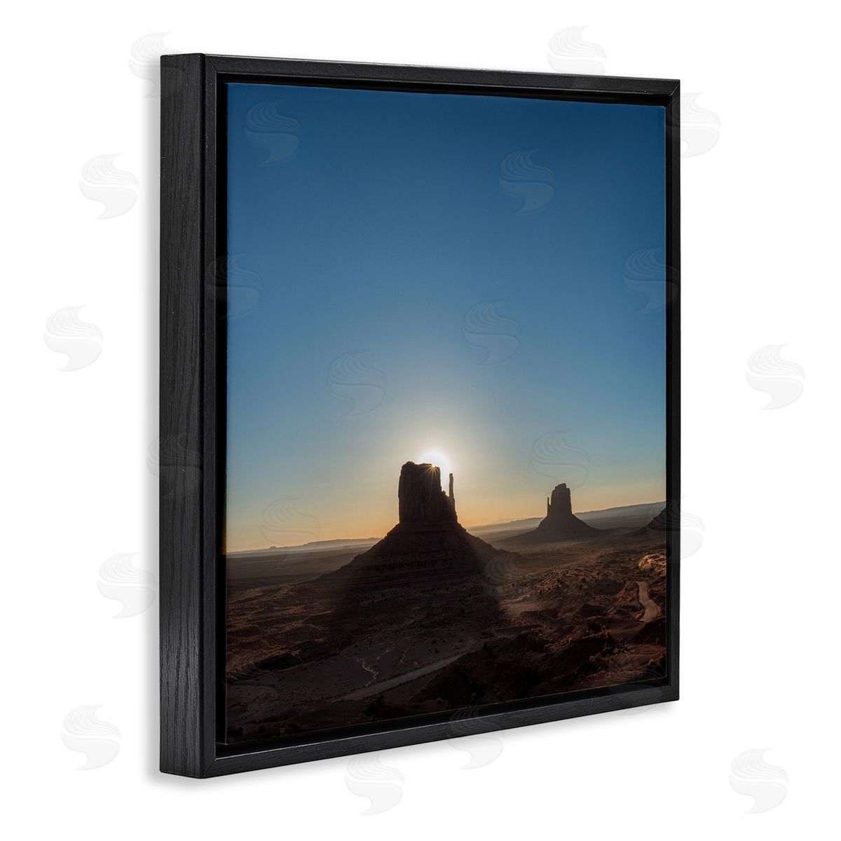 Canyon Dessert Sunset Photography Black Floating Frame Canvas Wall Art, Home Decor by Andre Eichman