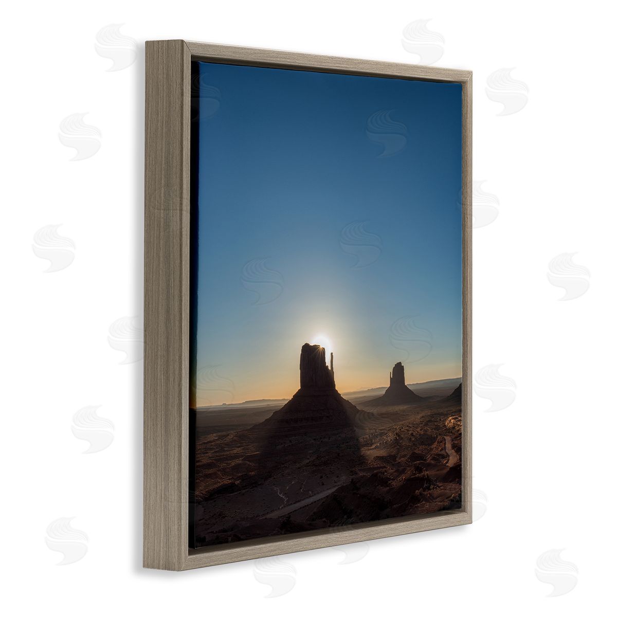 Canyon Dessert Sunset Photography Brown Floating Frame Canvas Wall Art, Home Decor by Andre Eichman