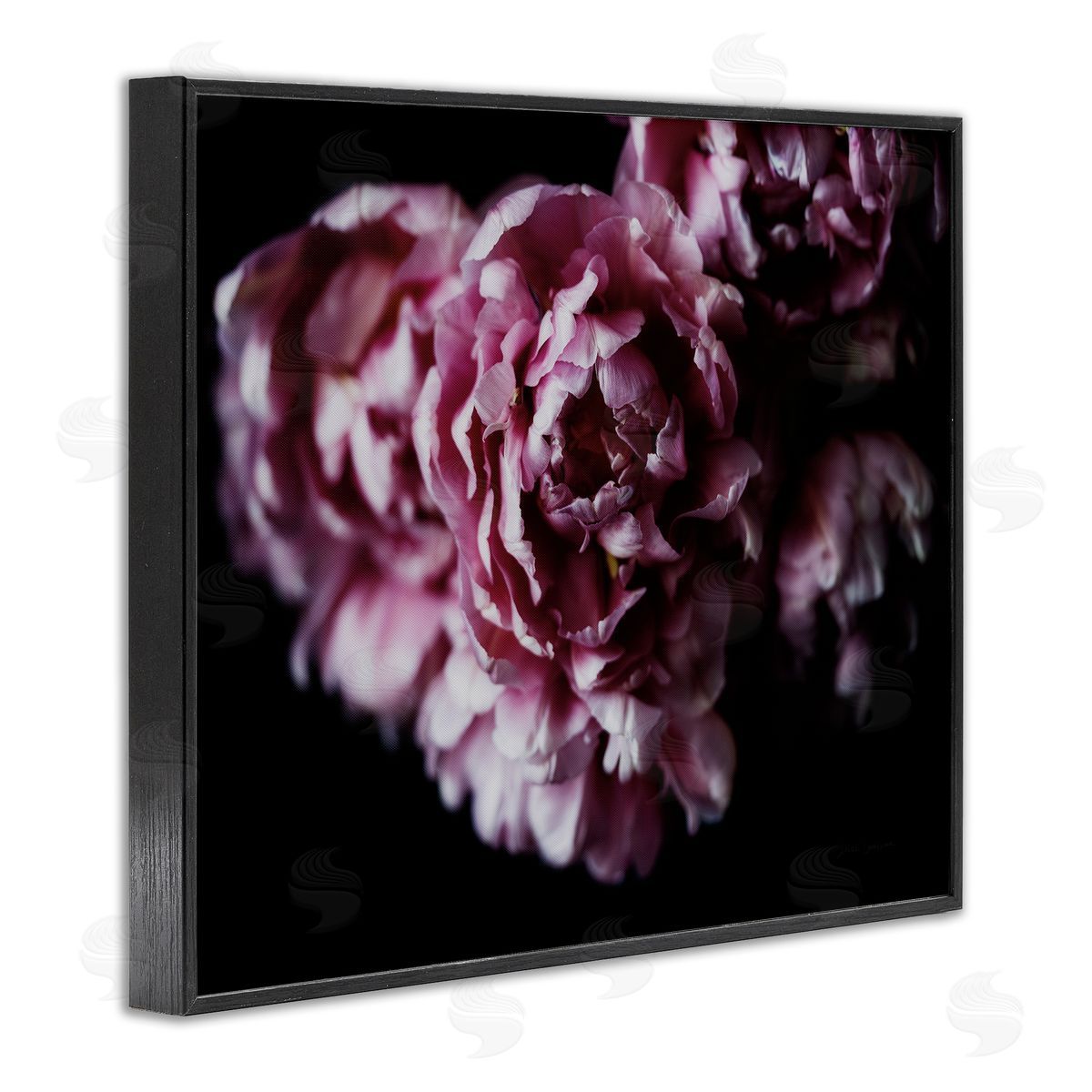 Withered Pink Bouquet Photograph Black Frame Print Wall Art, Home Decor by Elise Catterall