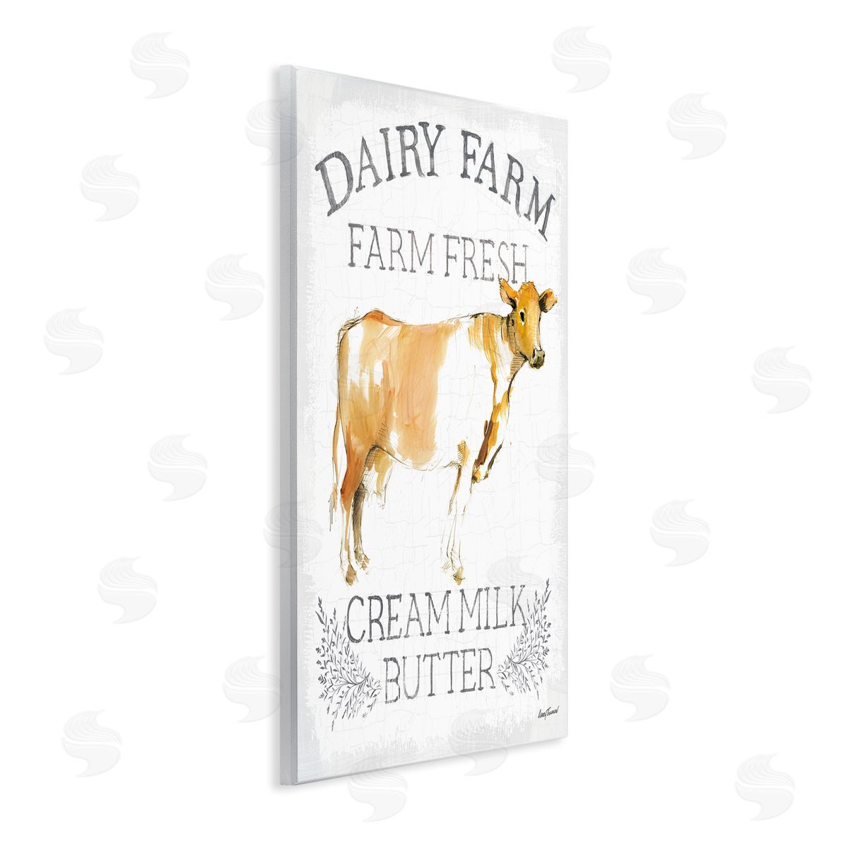 Country Cow Dairy Farm Sign Wood Plaque Wall Art, Home Decor by Avery Tillmon